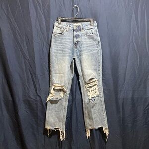 Vervet light wash distressed jeans
